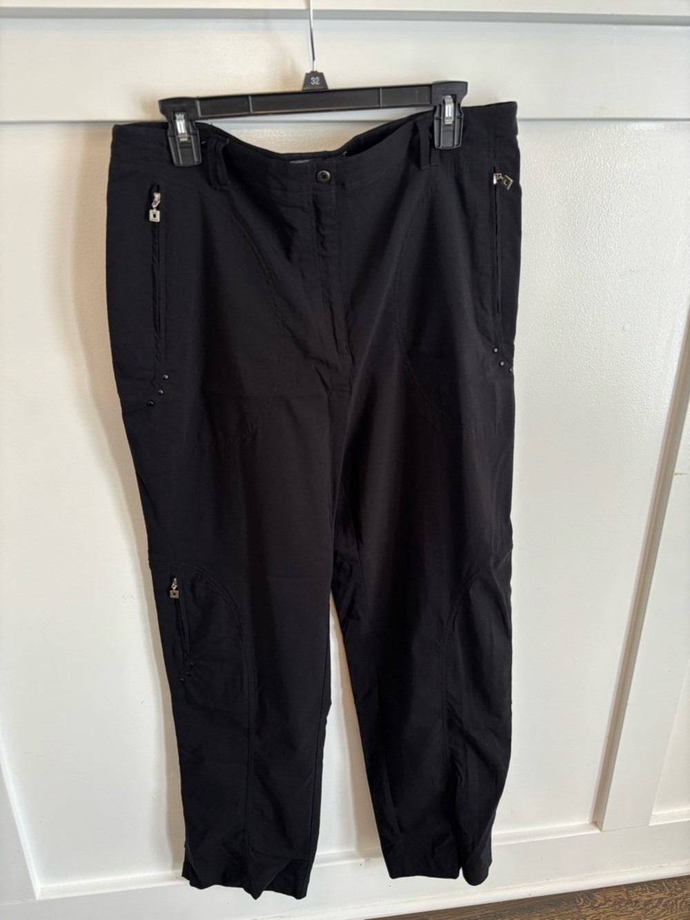 Jamie Sadock Black Performance Athleisure Athletic Sports Golf Pants, Sz 16
